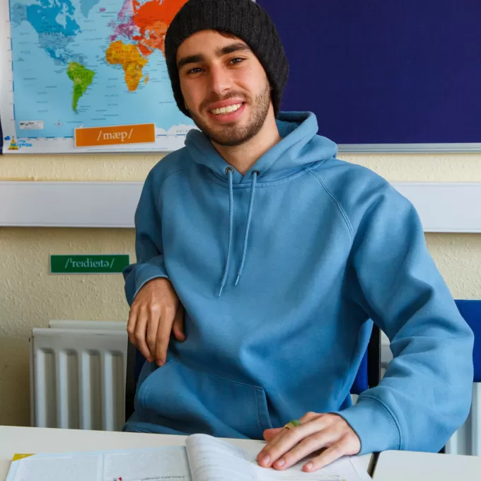 A photo of Mathieu Galliano from France studying at ELC Chester in January 2023